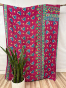 Vintage Cotton Kantha Quilt - Twin