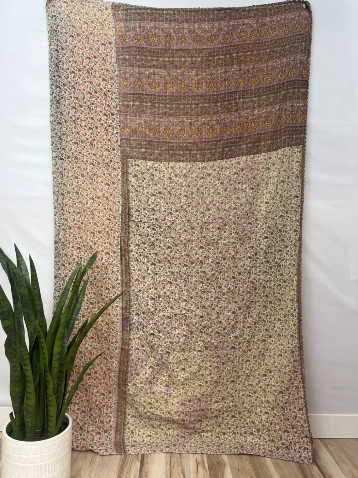 Vintage Cotton Kantha Quilt