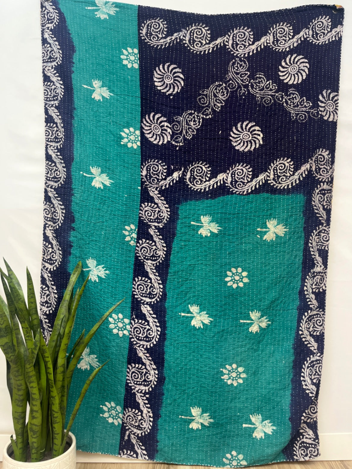 Vintage Cotton Kantha Quilt