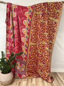 Queen Vintage Cotton Kantha Quilt