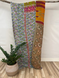 Vintage Cotton Kantha Quilt