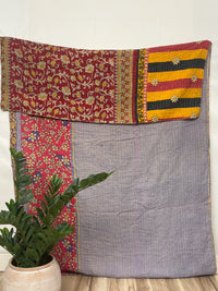 Vintage Cotton Kantha Quilt