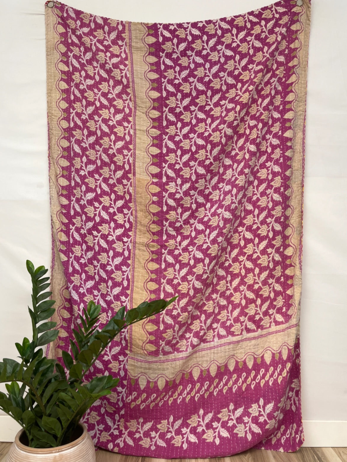 Vintage Cotton Kantha Quilt