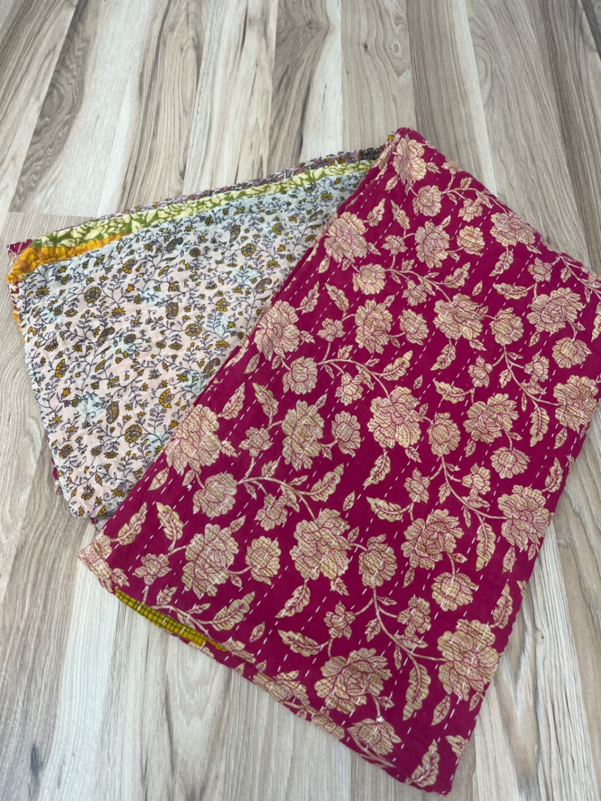 Vintage Cotton Kantha Quilt