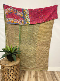 Vintage Cotton Kantha Quilt