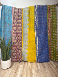 King Vintage Cotton Kantha Quilt