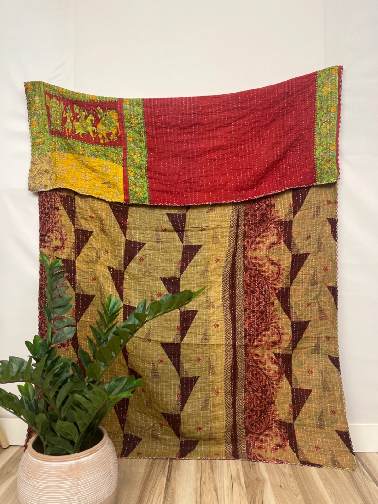 Vintage Cotton Kantha Quilt