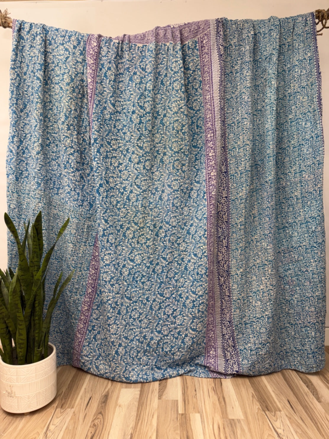 Patchwork Cotton Kantha Quilt King