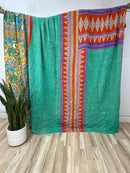 King Vintage Cotton Kantha Quilt