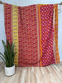Queen Vintage Cotton Kantha Quilt