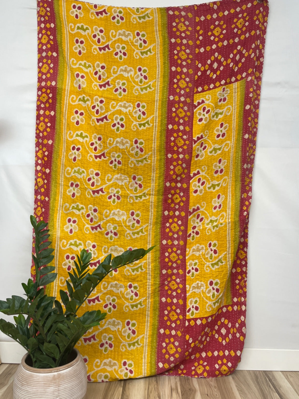 Vintage Cotton Kantha Quilt