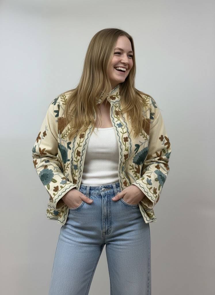 Ivory Embroidered Jacket