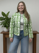 Jade Blossoms Quilted Jacket
