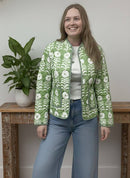 Jade Blossoms Quilted Jacket