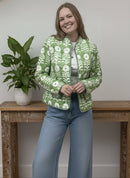 Jade Blossoms Quilted Jacket
